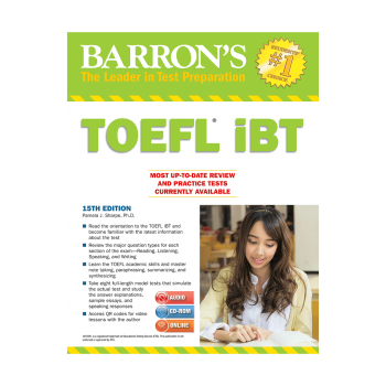Barrons TOEFL iBT 15th خرید کتاب بارونز تافل