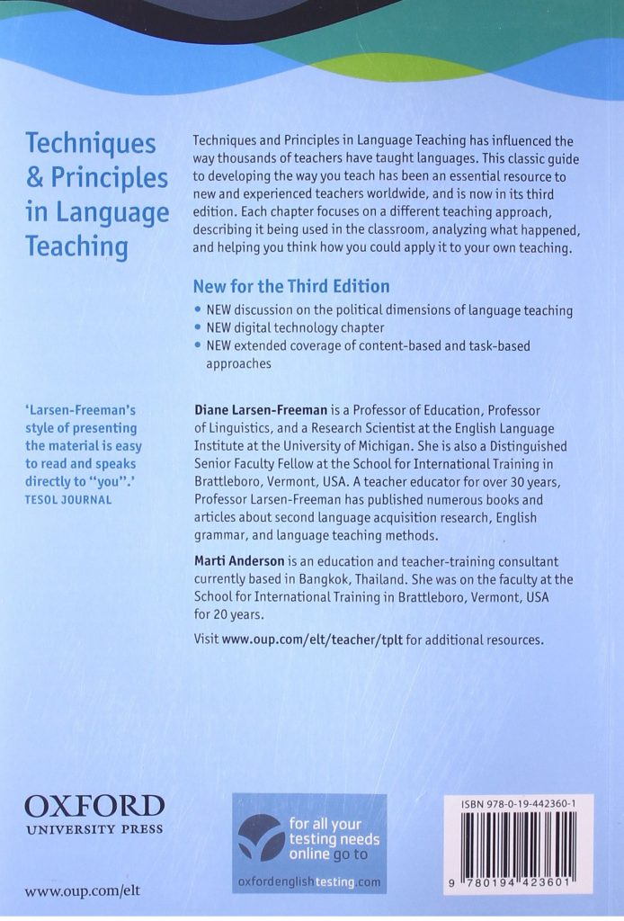 Techniques and Principles in Language Teaching 3rd edition