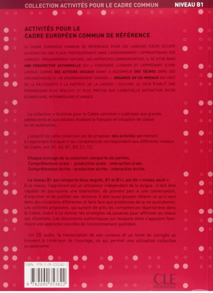 Activites Pour Le Cecr B1