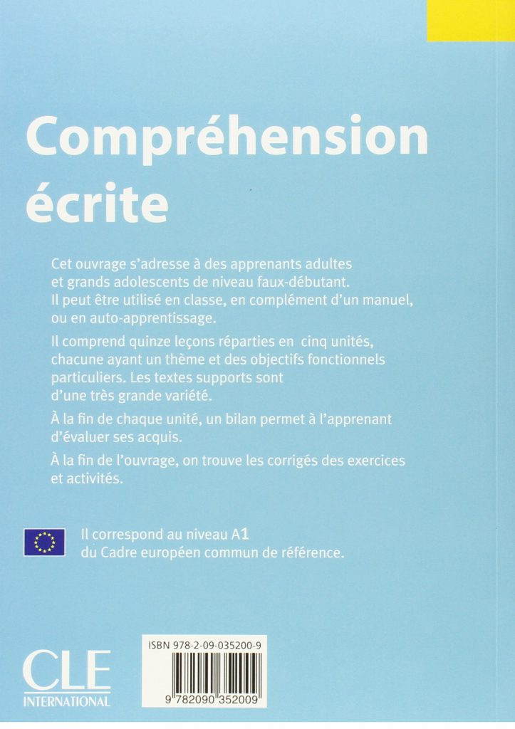 Comprehension ecrite 1 Niveau A1