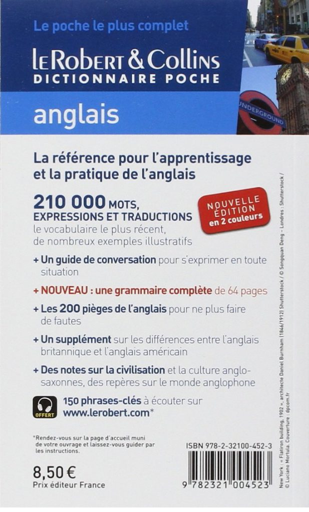 Dictionnaire Le Robert et Collins Poche Anglais