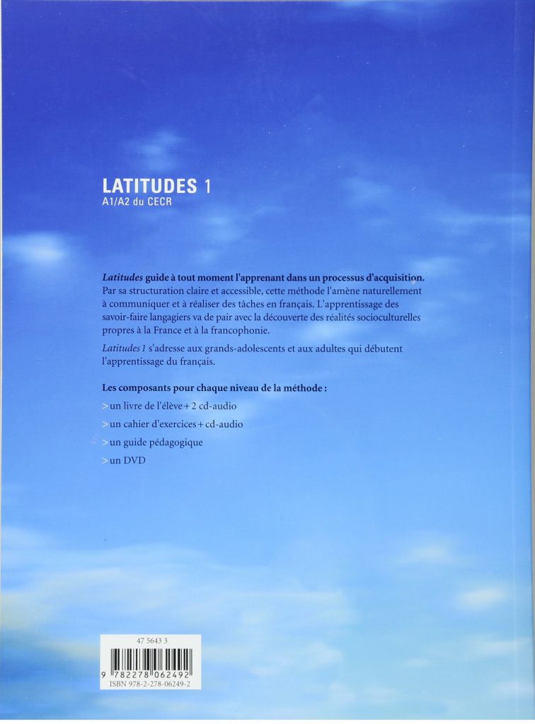 Latitudes 1 niv.1 - Livre