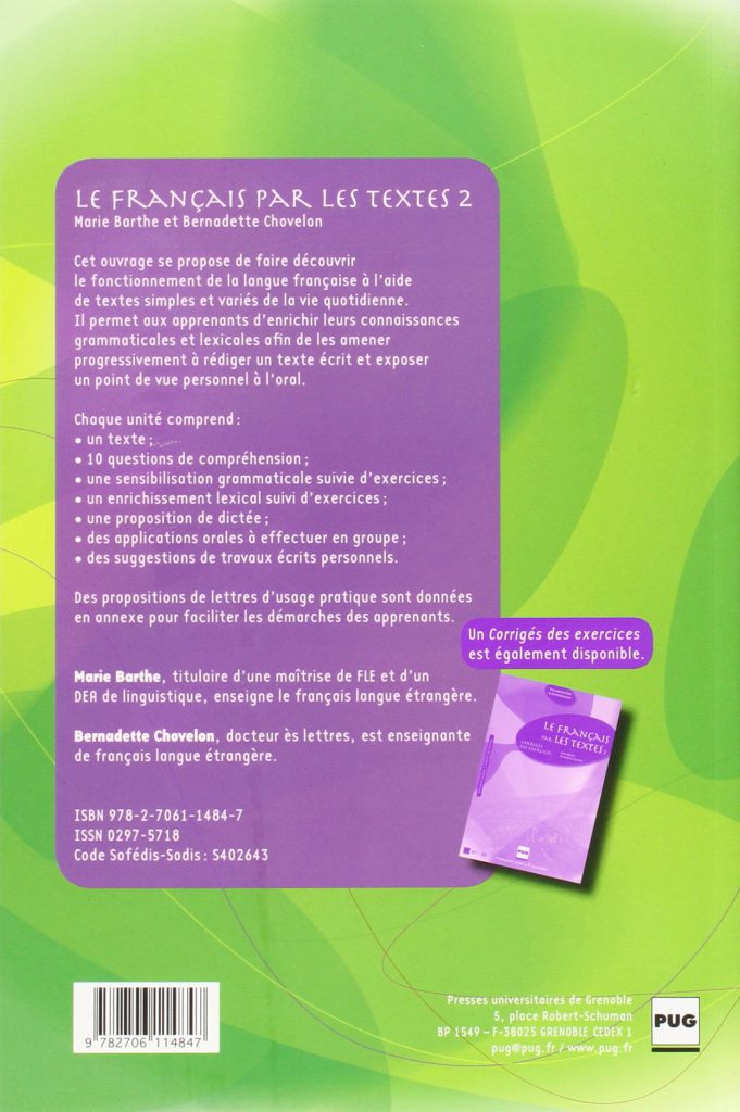 Le Francais par les textes 2 B1 B2