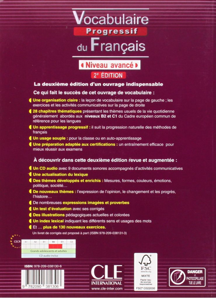 Vocabulaire progressif avance
