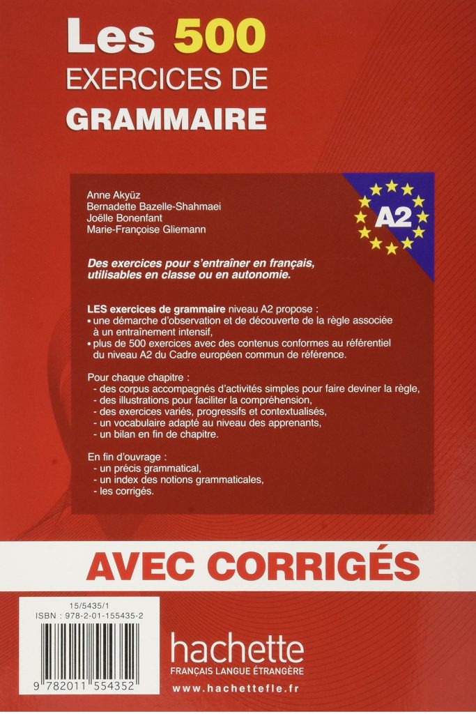 Les exercices de grammaire A2