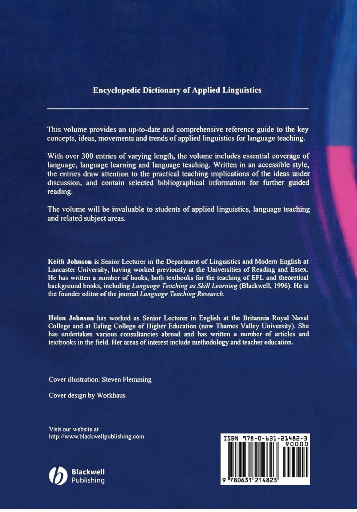 The Encyclopedic Dictionary of Applied Linguistics