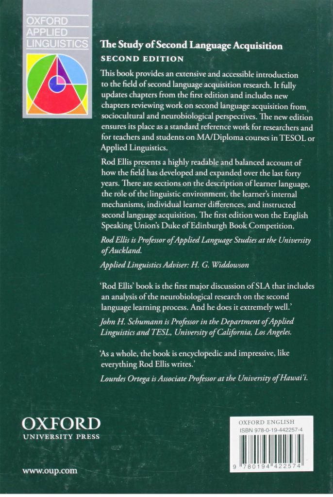 The Study of Second Language Acquisition