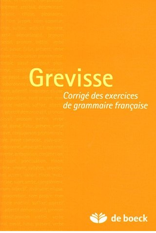 Grevisse  Corrigdes exercices de grammaire francaise