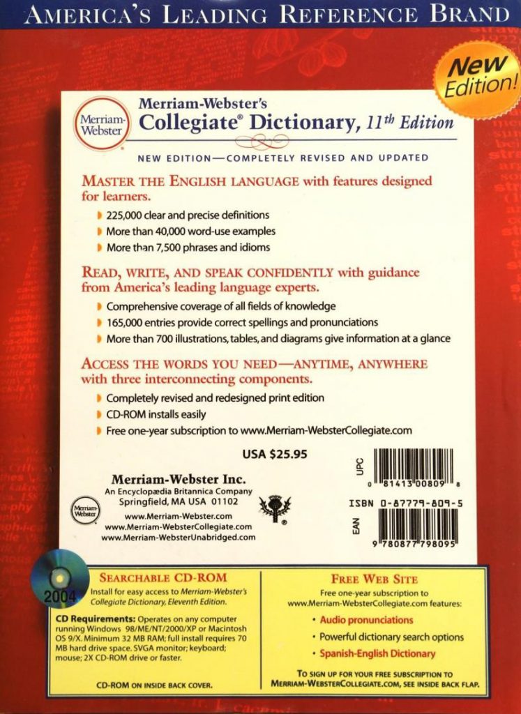 Merriam Websters Collegiate Dictionary
