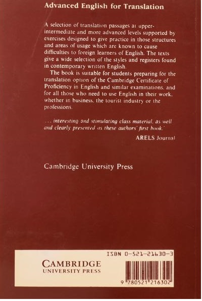 Advanced English For Translation