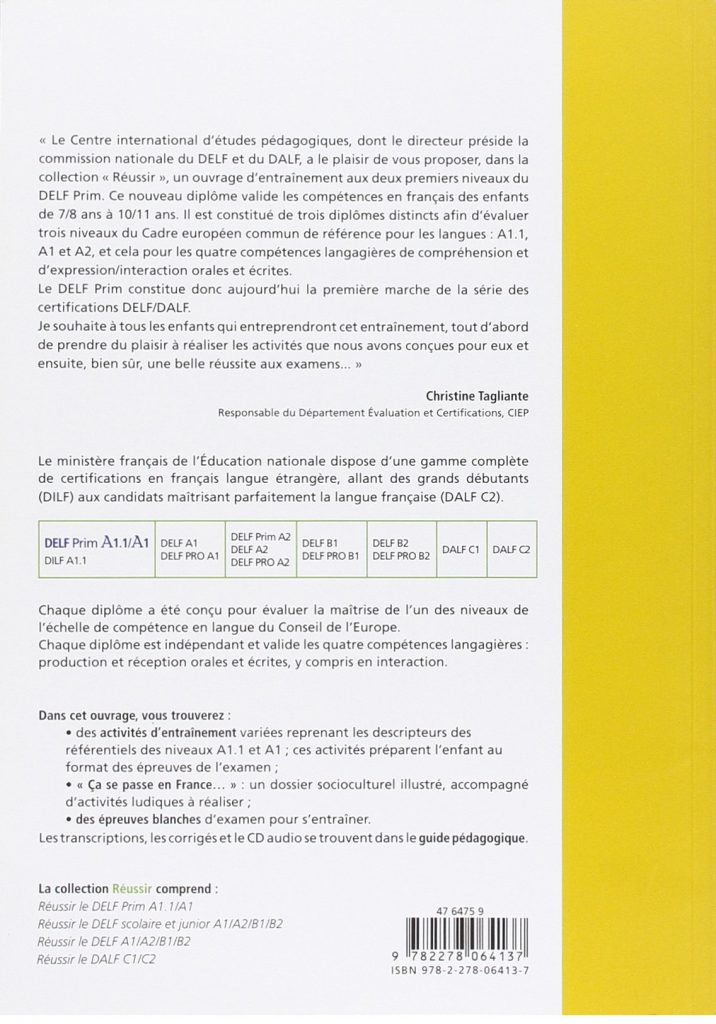 Reussir Le Delf Prim Livre A1 A11