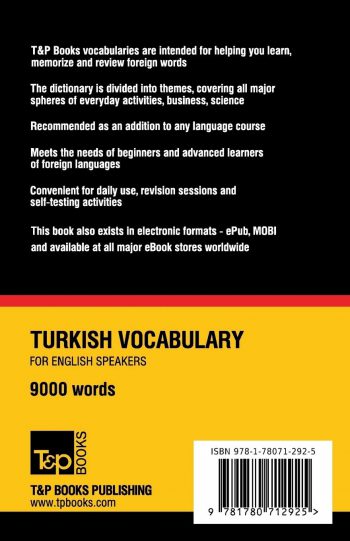 Turkish vocabulary for English speakers
