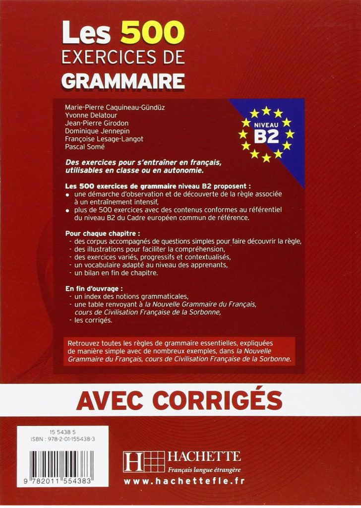 Les 500 Exercices de Grammaire B2