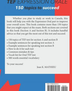 TEF Canada Expression Orale 150 Topics To Succeed