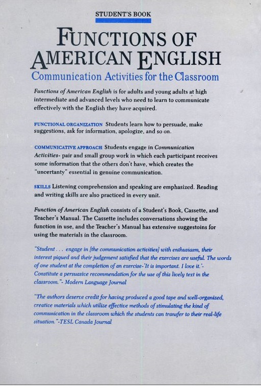 Functions Of American English