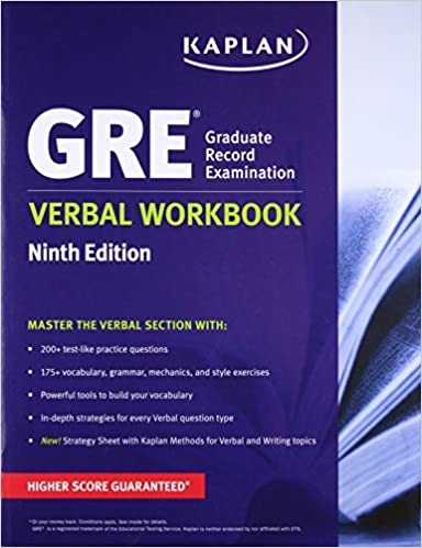 New GRE Verbal Workbook KAPLAN 9th