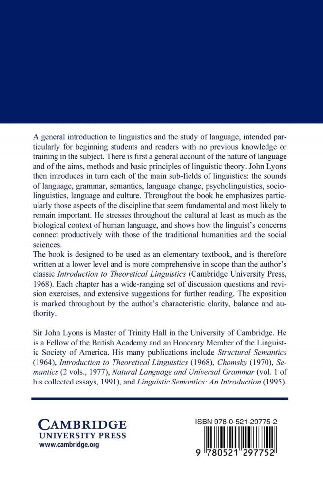 Language and Linguistics