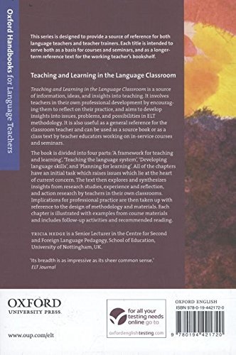 Teaching and Learning in the Language Classroom