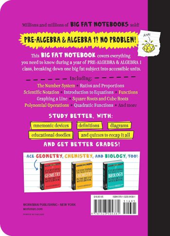 Everything You Need to Ace Pre Algebra and Algebra I in One Big Fat Notebook