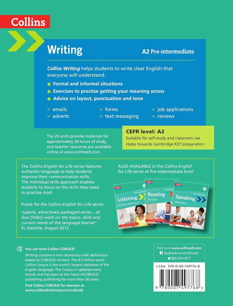 Collins English for Life Writing A2 Pre intermediate
